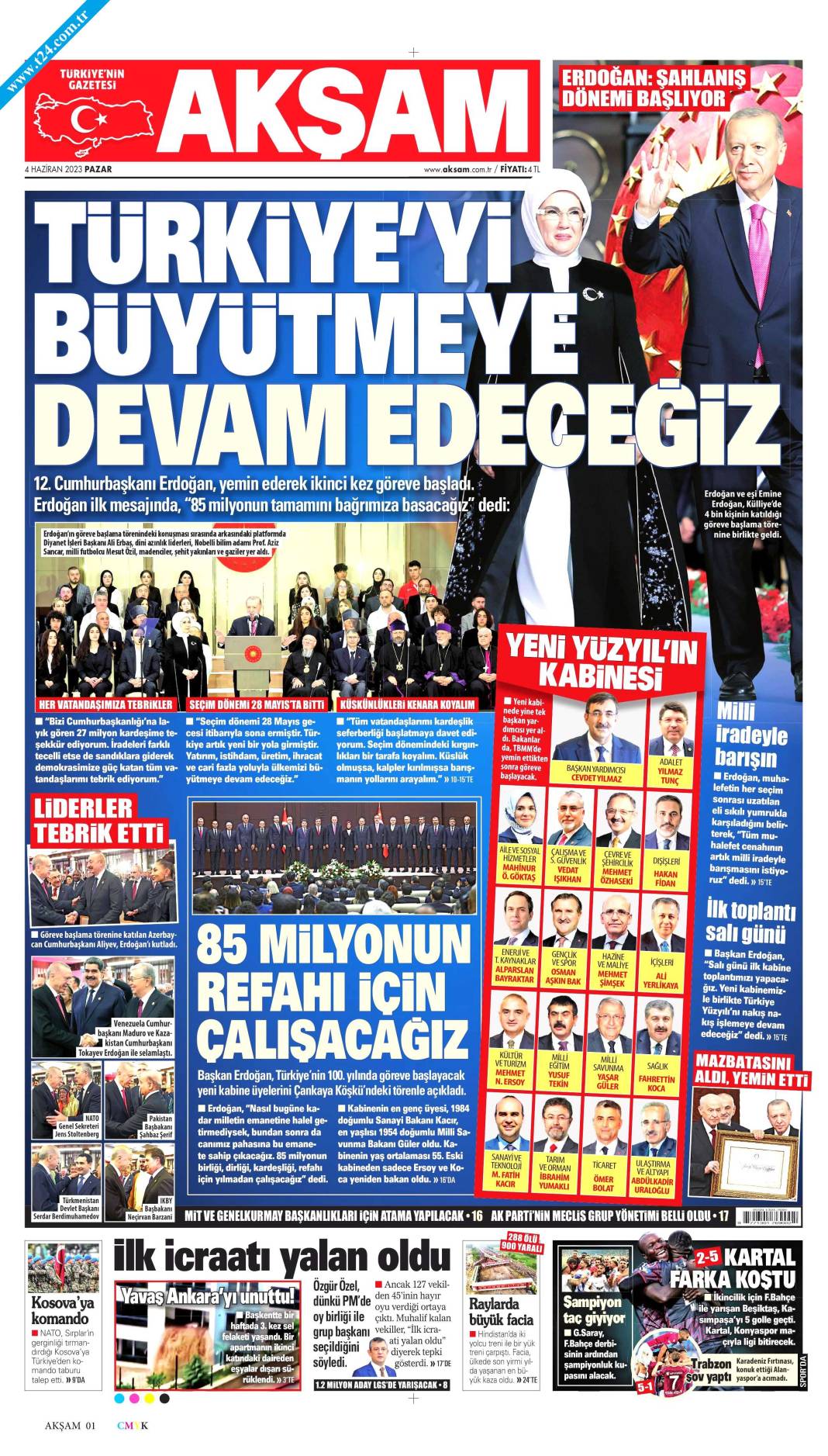 Gazeteler, Erdoğan’ın açıkladığı yeni kabine listesini manşetlerine nasıl taşıdı? İşte günün manşetleri 15