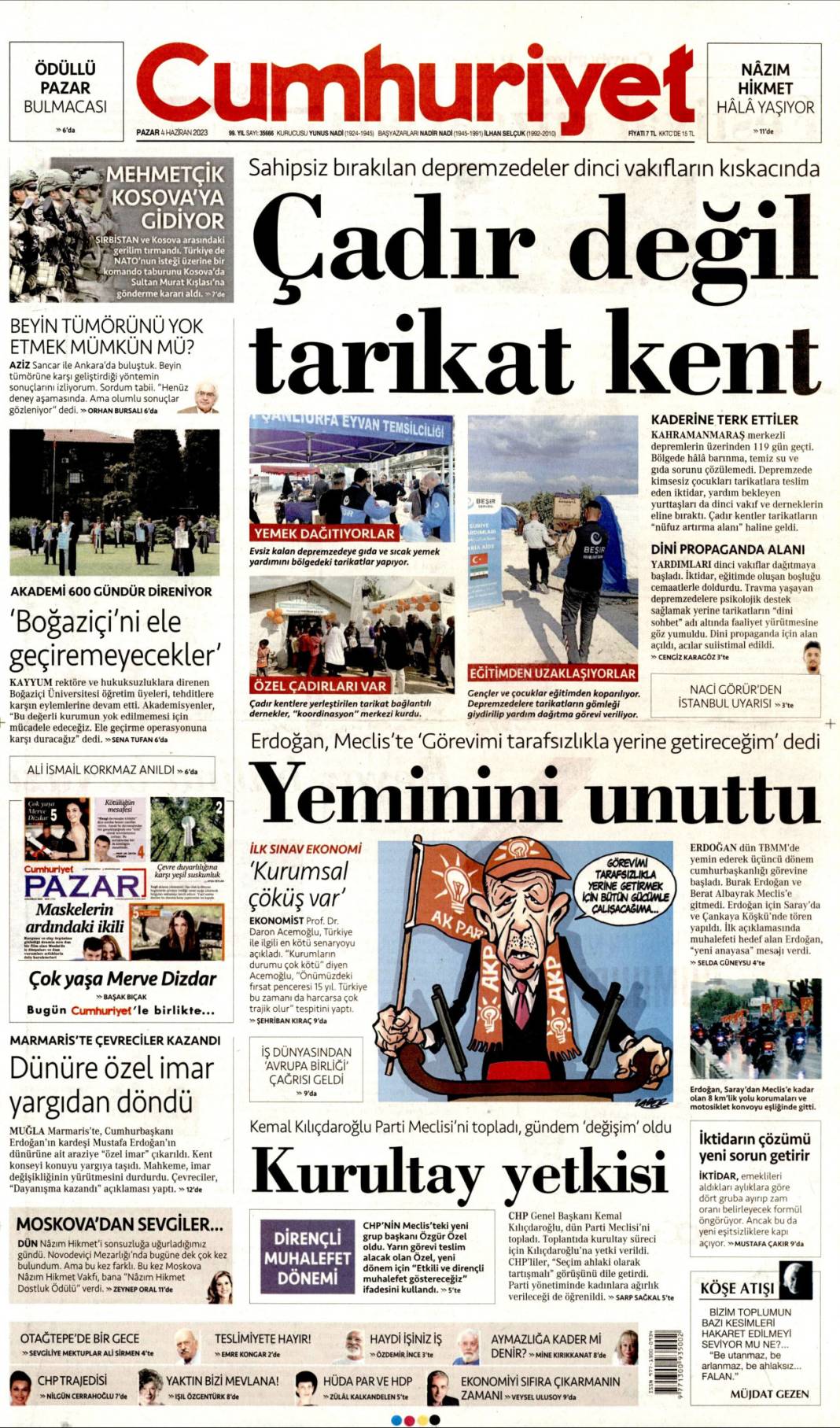 Gazeteler, Erdoğan’ın açıkladığı yeni kabine listesini manşetlerine nasıl taşıdı? İşte günün manşetleri 13