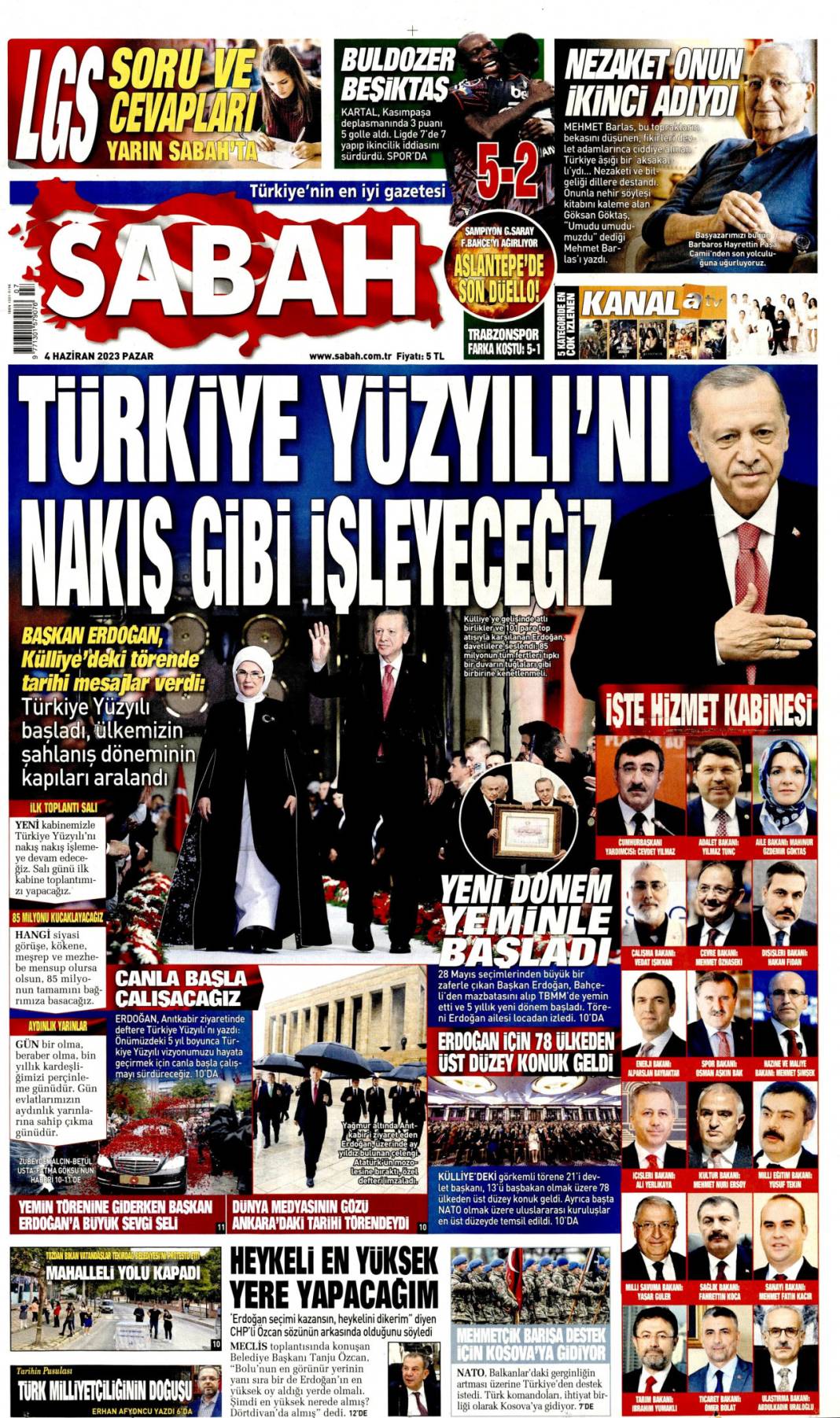Gazeteler, Erdoğan’ın açıkladığı yeni kabine listesini manşetlerine nasıl taşıdı? İşte günün manşetleri 14