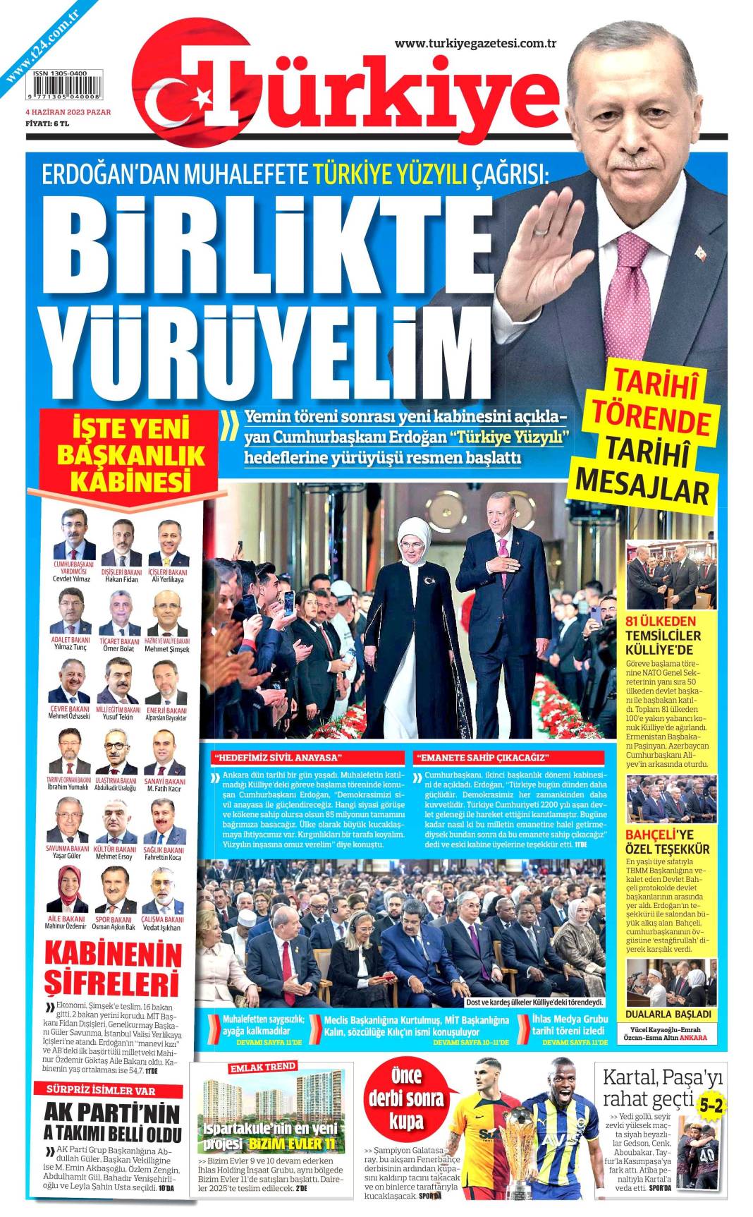 Gazeteler, Erdoğan’ın açıkladığı yeni kabine listesini manşetlerine nasıl taşıdı? İşte günün manşetleri 5