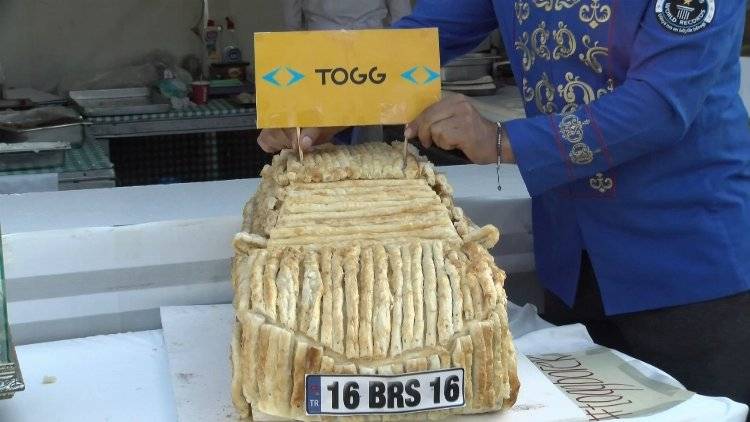 Bursa'da TOGG böreği yaptılar 6