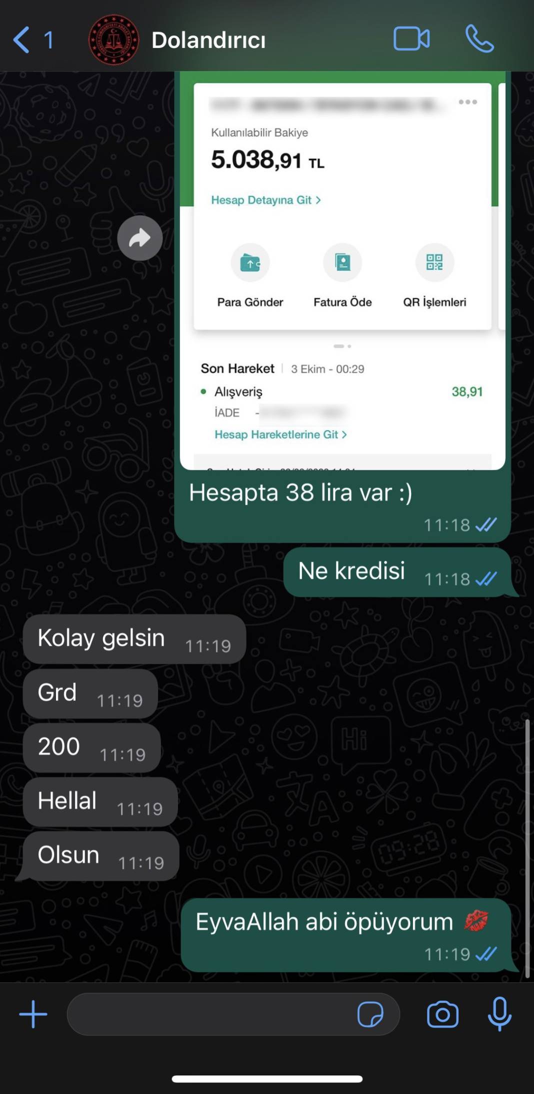 Kendisini dolandırmaya çalışan dolandırıcıya tek kuruş kaptırmadan dolandırıcının parasını almayı başardı 6