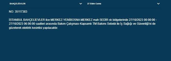İstanbul'da 17 ilçede yaşayanlar dikkat! Elektrik kesintisi saatlerce sürecek 17