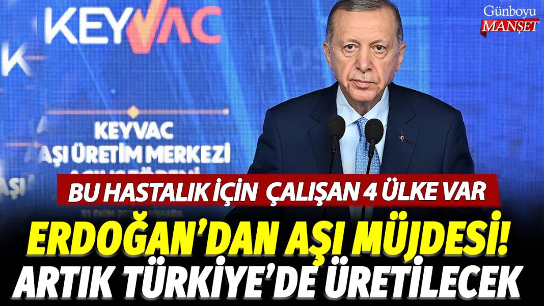 Erdoğan'dan aşı müjdesi! Bu hastalık için çalışan 4 ülke var... Artık Türkiye'de üretilecek 1
