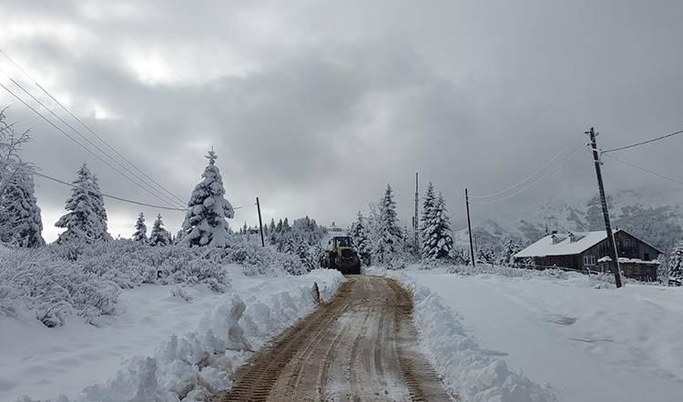 Trabzon ve Rize'de kar nedeniyle ulaşım felç oldu! 3