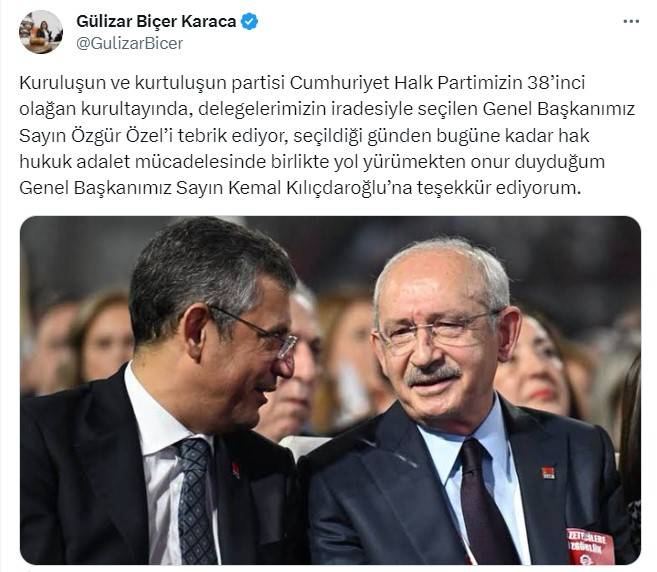 CHP’nin Yeni Genel Başkanı Özgür Özel’e siyasilerden tebrik mesajları! Kim ne dedi 9