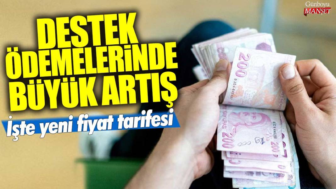 Destek ödemelerinde büyük artış! İşte yeni fiyat tarifesi 1