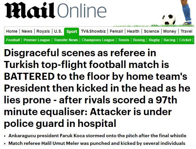 Türk futbolunun utanç gecesi! Ankaragücü Başkanı Faruk Koca'nın hakem Halil Umut Meler'e saldırısı dünya basınında nasıl yankı buldu? 9