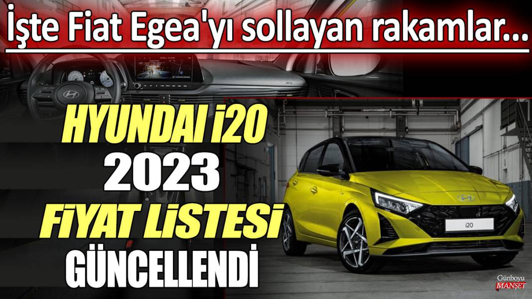 Hyundai i20 2023 fiyat listesi güncellendi: İşte Fiat Egea'yı sollayan rakamlar... 1