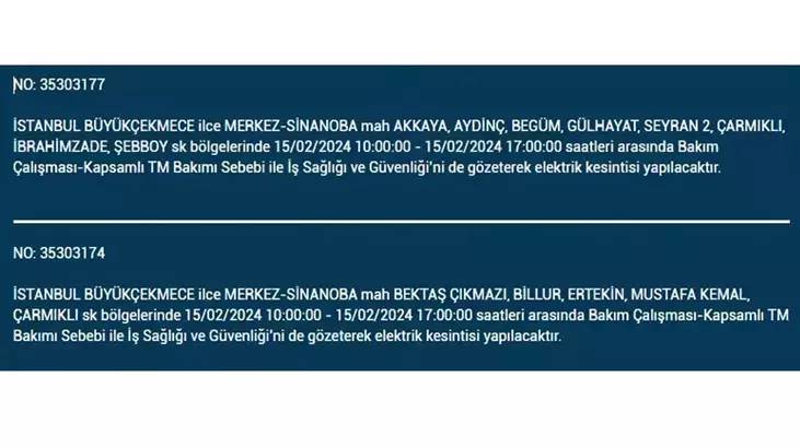 İstanbullular dikkat: İşte elektrik kesintisinin yaşanacağı ilçeler ve saatler... 23