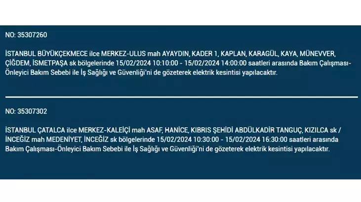 İstanbullular dikkat: İşte elektrik kesintisinin yaşanacağı ilçeler ve saatler... 24
