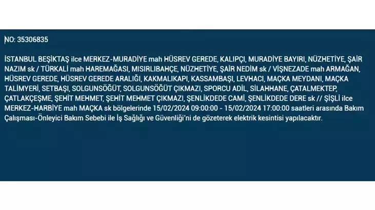 İstanbullular dikkat: İşte elektrik kesintisinin yaşanacağı ilçeler ve saatler... 17