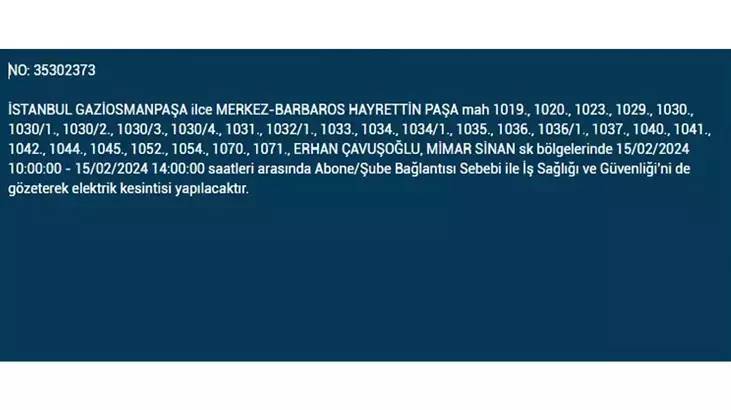 İstanbullular dikkat: İşte elektrik kesintisinin yaşanacağı ilçeler ve saatler... 29