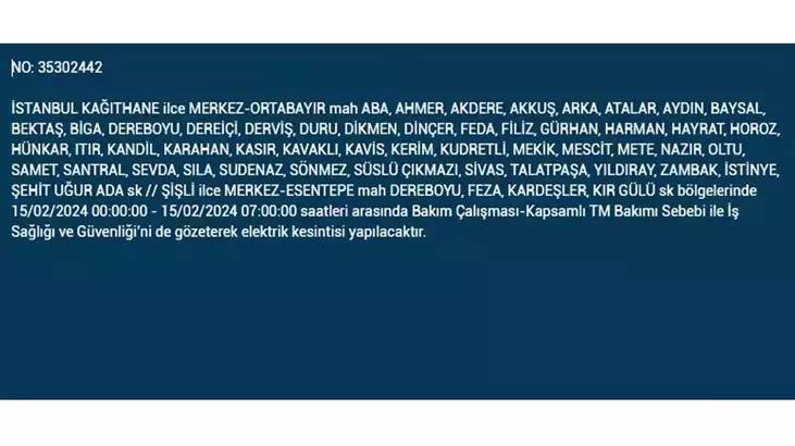 İstanbullular dikkat: İşte elektrik kesintisinin yaşanacağı ilçeler ve saatler... 31