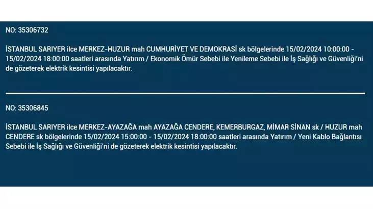 İstanbullular dikkat: İşte elektrik kesintisinin yaşanacağı ilçeler ve saatler... 35
