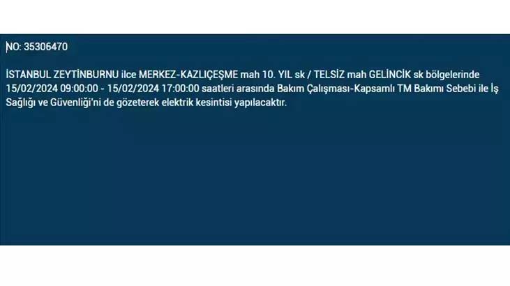 İstanbullular dikkat: İşte elektrik kesintisinin yaşanacağı ilçeler ve saatler... 39