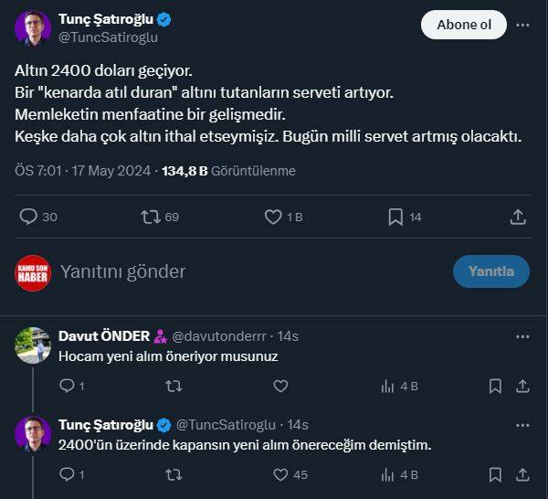 Tunç Şatıroğlu duyurdu! Bu kişilerin serveti durduğu yerde ikiye katlanıyor 5