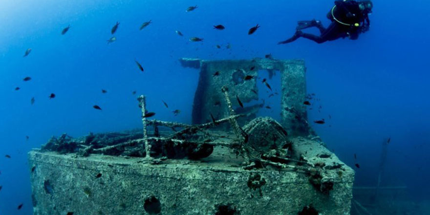 78 yıl önce Antalya'da batırılmıştı: Su altından muhteşem görüntüler