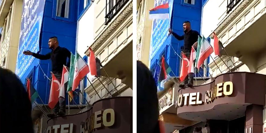 Yer: Fatih - İstanbul! Suriyeliler bayrak indirdi