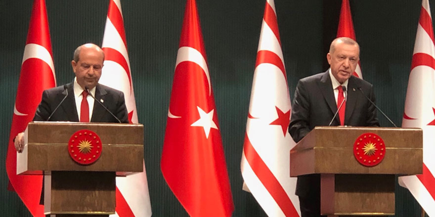 Cumhurbaşkanı Erdoğan ve Tatar'dan ortak açıklama: "Kıbrıs'ta adil bir çözümden yanayız"