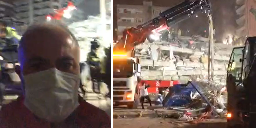 İzmir depremi sonrası Cüneyt Özdemir, Kızılay Başkanı Kerem Kınık'ın bu görüntülerine ateş püskürttü