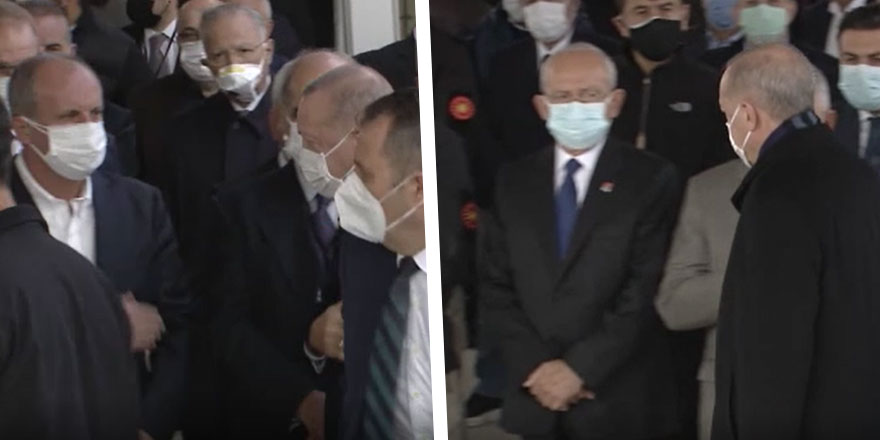 Muharrem İnce ile selamlaşan Recep Tayyip Erdoğan, Kemal Kılıçdaroğlu’na selam vermedi