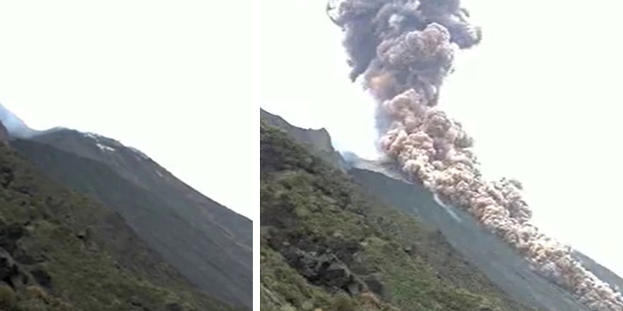 İtalya’da Stromboli yanardağında patlama
