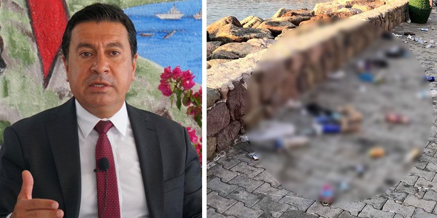 Bodrum Belediye Başkanı Ahmet Aras sahildeki çöpleri görünce isyan etti
