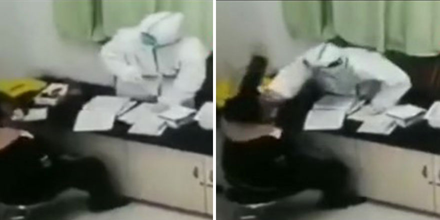 Çin'de korona virüs testi yapan hemşireye saldırdı