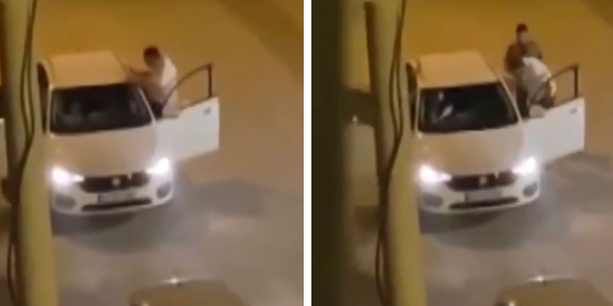 Antalya'da bir erkek otomobildeki kadına şiddet uyguladı!