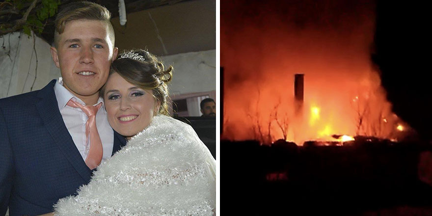 6 ay önce evlenen Murat-Zehra Kota çiftinin evleri yandı!