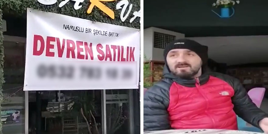 Trabzon’da namuslu bir şekilde battık diyen  esnaf İbrahim Odabaşı böyle isyan etti