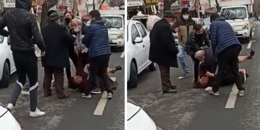 Başkent Ankara'dan kan donduran bir görüntü geldi! Sokak ortasında karısına böyle saldırdı