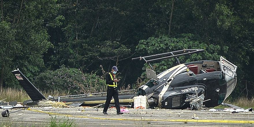 Malezya'da helikopter düştü! 5 yaralı 