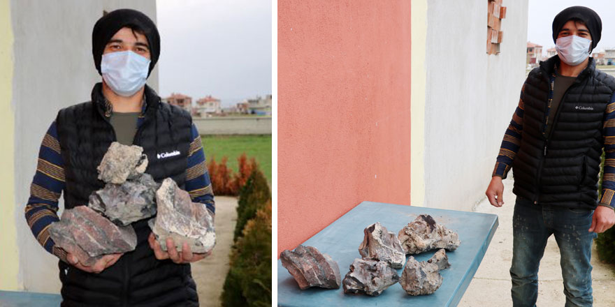 Afyonkarahisar'da Erol Çevik, gök taşı diye yıllarca sakladı taşlar bakın ne çıktı