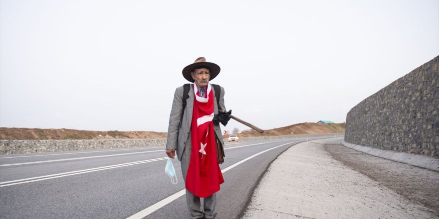 Helal olsun sana Ziya Dayı! 84 yaşında olmasına rağmen 60 kilometre bakın kimin için yürüdü
