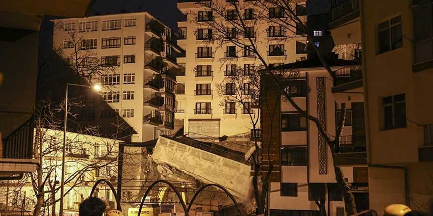 Ankara'da binanın temeli kaydı: 21 bina boşaltılıyor
