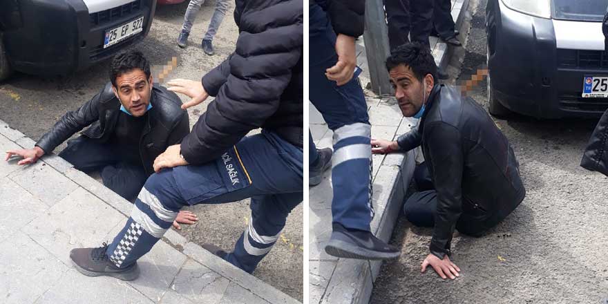 Erzurum'da sırtında bıçakla hastaneye götürülen kişi tedavi altına alındı