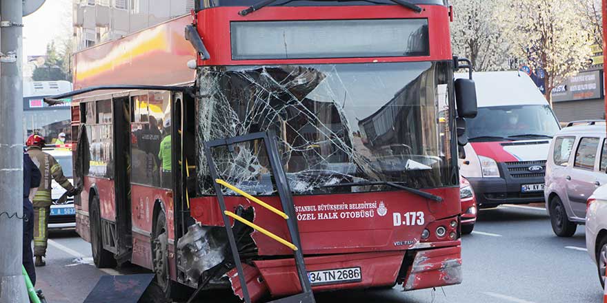 İETT otobüsü feci kaza yaptı! 1 ölü
