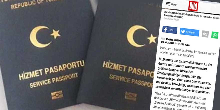 Gri pasaport ile insan kaçakçılığı daha önce Bild gazetesinde yer almış