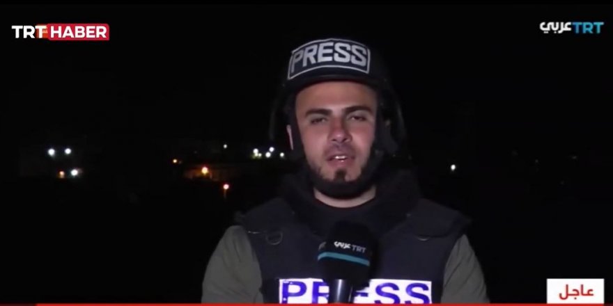 İsrail bombalarına canlı yayında yakalandı! TRT muhabirinin zor anları 
