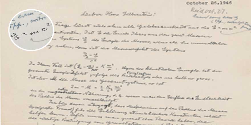 Einstein’ın mektubu 3.3 milyon TL’ye satışa çıkıyor