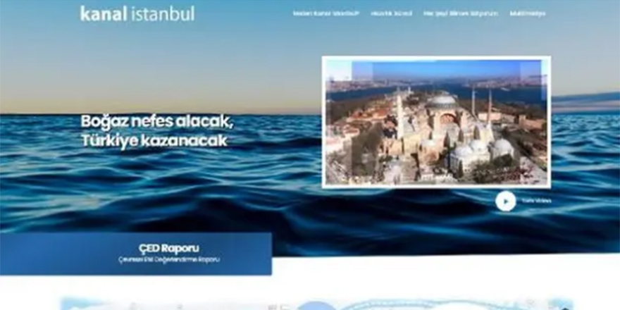 'Kanal İstanbul' internet sitesi açıldı