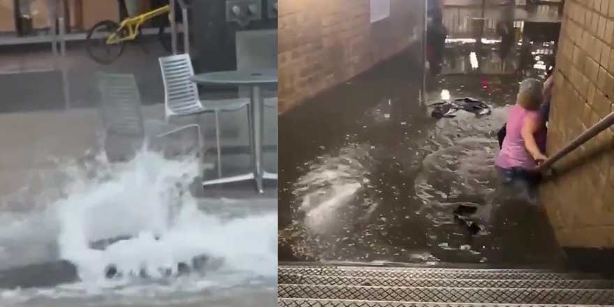 ABD'de sağanak yağış hayatı felç etti! Metro istasyonları sular altında kaldı