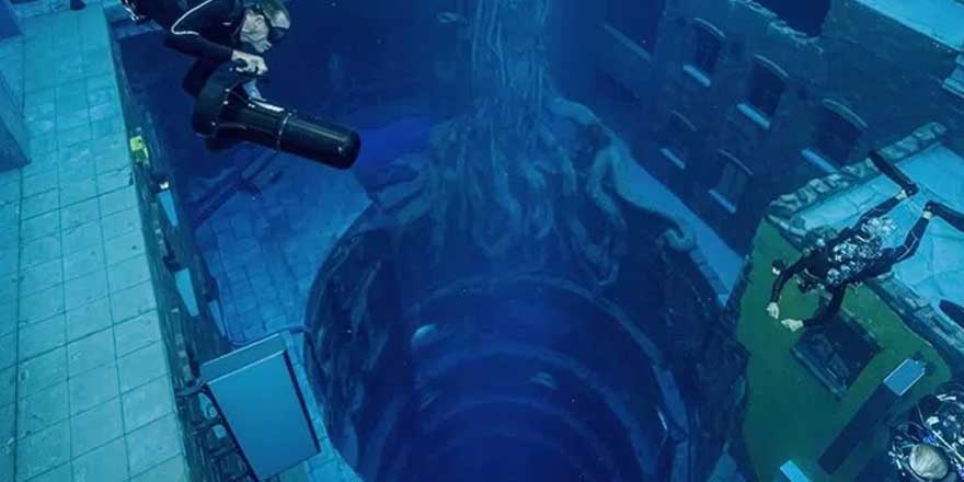 60 metre derinliğe sahip! Dünyanın en derin yüzme havuzu Dubai'de açıldı