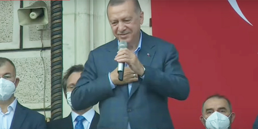 Cumhurbaşkanı Erdoğan sel bölgesinde açıklama yaptı.