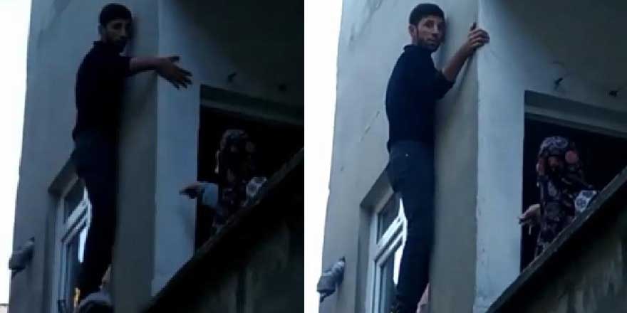 İstanbul'da pencerede mahsur kalan hırsıza, bina sakinleri acıdı