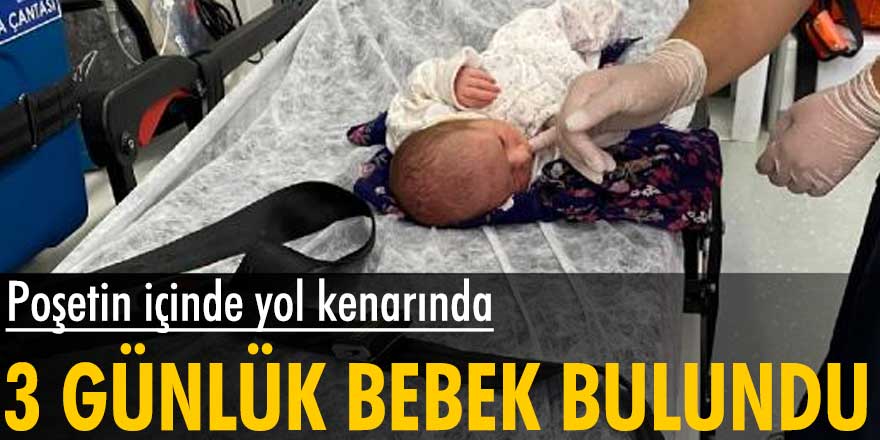 Bursa'da poşetin içinde yol kenarında 3 günlük bebek bulundu!