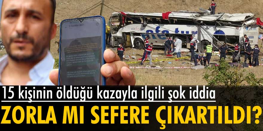 Balıkesir'de 15 kişinin öldüğü kazayla ilgili şok iddia!