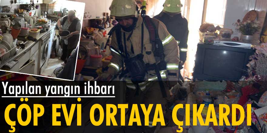 İstanbul Avcılar'da yapılan yangın ihbarı çöp evi ortaya çıkardı